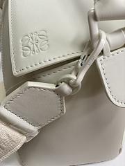 Loewe Small Puzzle Bag In Satin Calfskin White Size 24*10.5*16.5cm - 5