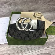 Gucci GG Marmont Reversible Belt ‎627055 Grey & Black 3.8cm - 1
