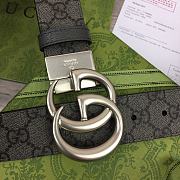 Gucci GG Marmont Reversible Belt ‎627055 Grey & Black 3.8cm - 3