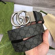 Gucci GG Marmont Reversible Belt ‎627055 Grey & Black 3.8cm - 4