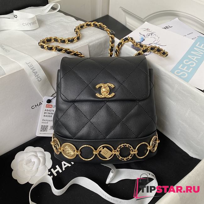 Chanel Small Backpack AS4275 Black 18 × 18 × 8 cm - 1