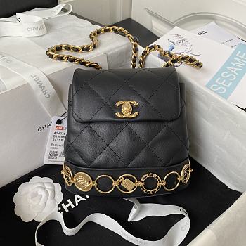 Chanel Small Backpack AS4275 Black 18 × 18 × 8 cm