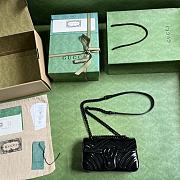 Gucci GG Marmont Patenr Mini Shoulder Bag 446744 Black Size 22x13x6 cm - 4