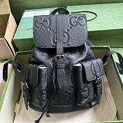 Gucci Jumbo GG Small Backpack ‎739503 Black Size 26x33x10 cm - 1