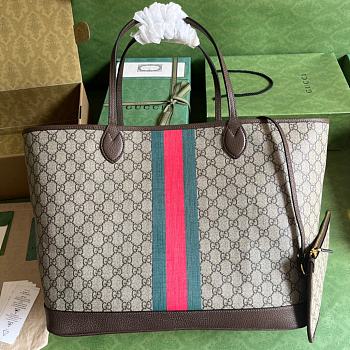 Gucci Ophidia GG Large Tote Bag Beige and ebony GG 726755 Size 40x 33x 19cm