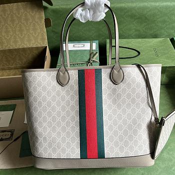 Gucci Ophidia GG Large Tote Bag Beige and white GG 726755 Size 40x 33x 19cm
