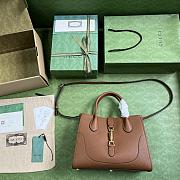 Gucci Jackie 1961 Small Natural Grain Tote 727810 Brown Size 30x23x12 cm - 4