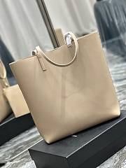 YSL Shopping Saint Laurent In Leather 600306 Dark Beige Size 32×11.5×35 cm - 5