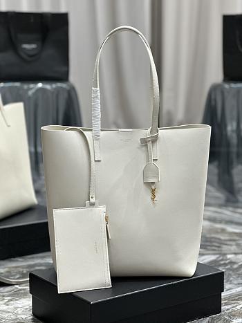 YSL Shopping Saint Laurent In Leather 600306 Vintage White Size 32×11.5×35 cm