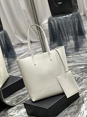 YSL Shopping Saint Laurent In Leather 600306 Vintage White Size 32×11.5×35 cm - 5