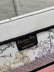 Medium Dior Book Tote White Multicolor Florilegio Embroidery Size 36 x 27.5 x 16.5 cm - 5