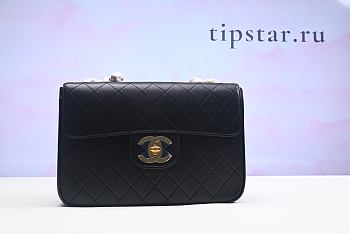 Chanel Black Vintage Jumbo Classic Flap Bag Size 30x20x9 cm