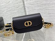 Dior Small 30 Montaigne Avenue Bag Black Box Calfskin Size 18 x 10 x 4.5 cm - 1