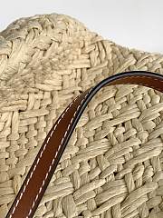 Loewe Anagram Basket Bag In Iraca Palm And Calfskin Size 46cm - 4