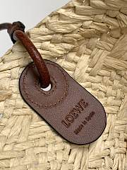 Loewe Anagram Basket Bag In Iraca Palm And Calfskin Size 46cm - 2