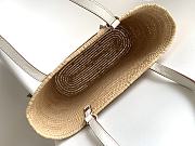 Loewe Small Square Basket Bag In Raffia And Calfskin White Size 20.5x26.5x10 cm - 2