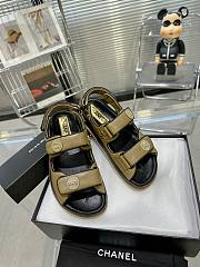 Chanel Sandals Green & Black G40182 - 1
