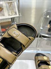 Chanel Sandals Green & Black G40182 - 5