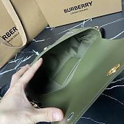 Burberry Top Handle Note Bag Olive Green Size 24 x 8 x 14cm - 3