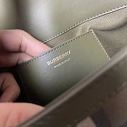 Burberry Top Handle Note Bag Olive Green Size 24 x 8 x 14cm - 5
