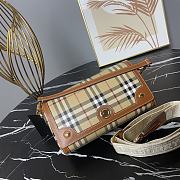 Burberry Top Handle Note Bag Briar Brown Size 24 x 8 x 14cm - 1