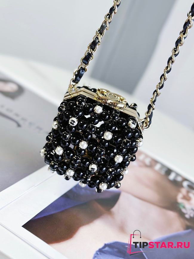 Chanel Mini Evening Bag Black & White AS3769 Size 8 × 7 × 7 cm - 1