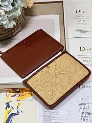Dior 30 Montaigne Hobo Avenue Mini Bag Natural Cannage Raffia Size 21 x 13 x 5 cm - 3