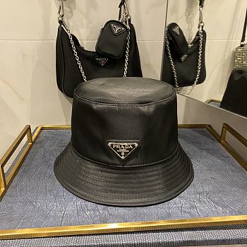 Prada Re-Nylon Bucket Black Hat
