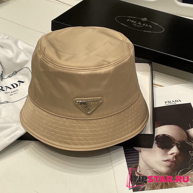 Prada Re-Nylon Bucket Beige Hat - 1