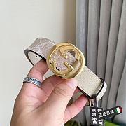 Gucci Golden Buckle Belt Width 3 cm - 2