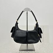 Miumiu Nappa Leather Pocket Bag Black Size 21x6x12 cm - 5