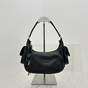 Miumiu Nappa Leather Pocket Bag Black Size 21x6x12 cm - 4
