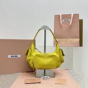 Miumiu Nappa Leather Pocket Bag Yellow Size 21x6x12 cm - 1