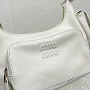 Miumiu Nappa Leather Pocket Bag White Size 21x6x12 cm - 5