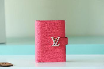 M82461 LV Vertical Compact Wallet Pink Size 9 x 12 x 1 cm
