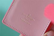 M82461 LV Vertical Compact Wallet Pink Size 9 x 12 x 1 cm - 2