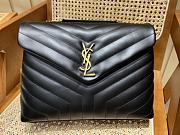 YSL Loulou Medium Chain Bag Black In Quilted Leather 574946 Size 32x22x11 cm  - 1