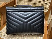 YSL Loulou Medium Chain Bag Black In Quilted Leather 574946 Size 32x22x11 cm  - 2