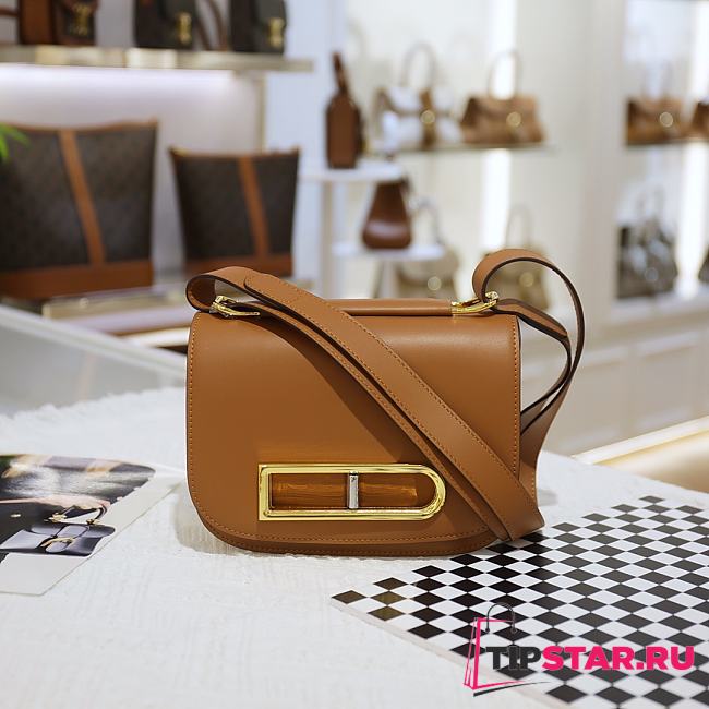 Delvaux Lingot in Olen Calf Brown 20.5x8.5x16.5cm - 1