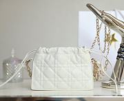 Lady Dior Milly Mini Bag White Cannage Lambskin Size 19 x 13 x 5cm - 1