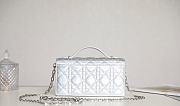 Miss Dior Mini Bag Iridescent Metallic Silver-Tone Cannage Lambskin Size 21 x 11.5 x 4.5 cm - 4