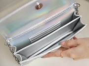 Miss Dior Mini Bag Iridescent Metallic Silver-Tone Cannage Lambskin Size 21 x 11.5 x 4.5 cm - 3