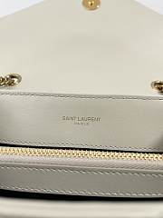 YSL Small Loulou In Quilted Leather 494699 Blanc Vintage Size 23x9x18 cm - 2