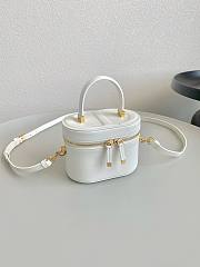 Dior Small CD Signature Vanity Case Latte Calfskin with Embossed CD Signature Size 16 x 11 x 9.5 cm - 5