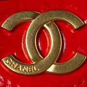Chanel Hobo Handbag Shiny Crumpled Calfskin Red AS4322 Size 21.5 × 22.5 × 7 cm - 5
