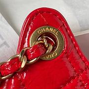 Chanel Hobo Handbag Shiny Crumpled Calfskin Red AS4322 Size 21.5 × 22.5 × 7 cm - 3