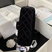 Chanel Hobo Handbag Black Velvet AS4322 Size 21.5 × 22.5 × 7 cm - 4