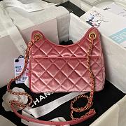 Chanel Small Hobo Bag Pink Velvet AS4323 Size 17 × 19 × 6 cm - 5