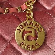 Chanel Small Hobo Bag Pink Velvet AS4323 Size 17 × 19 × 6 cm - 3