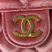 Chanel Small Hobo Bag Pink Velvet AS4323 Size 17 × 19 × 6 cm - 2